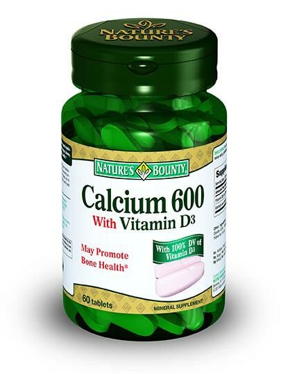 Nature's Bounty Calcium 600 Vitamin D3 60 Tablet