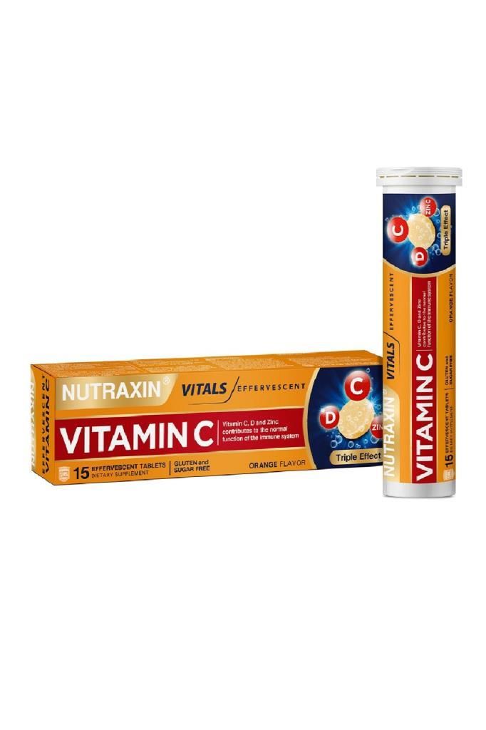 Nutraxin Vitamin C-D ve Çinko Efervesan Tablet 15 Adet