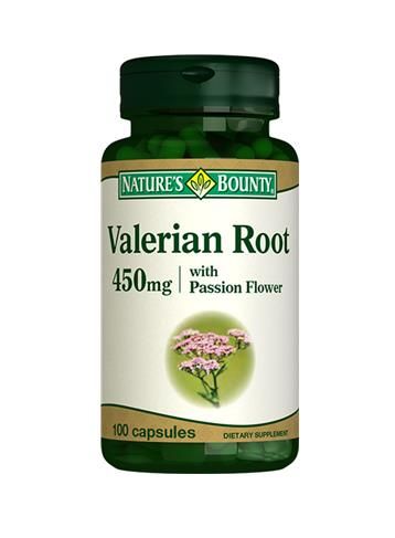 Nature's Bounty Valerian Root 450 mg with Passion Flower 100 Kapsül