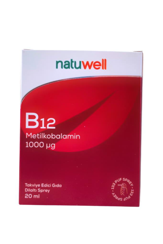 Natuwell B12 Metilkobalamin 1000 mcg Dilaltı Sprey 20 ml