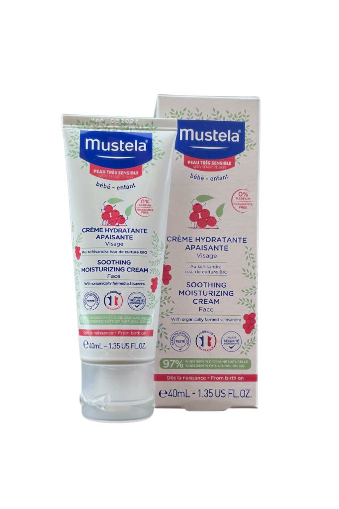 Mustela Soothing Moisturizing Cream - Çok Hassas Ciltler İçin Nemlendirici Yüz Kremi 40 ml