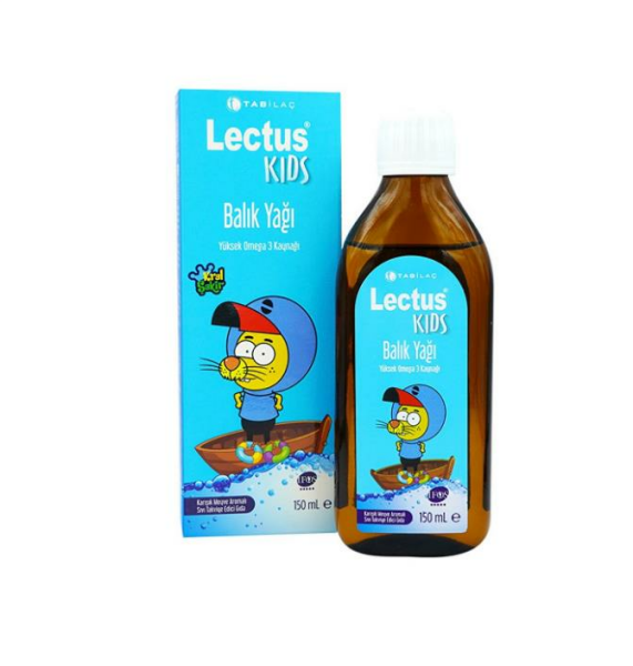 Lectus Kids Kral Şakir Karışık Meyve Aromalı Balık Yağı 150 ml