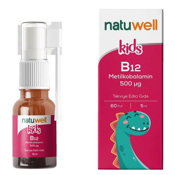 Natuwell Kids B12 Metilkobalamin 500 mcg 60 Puf - 5 ml