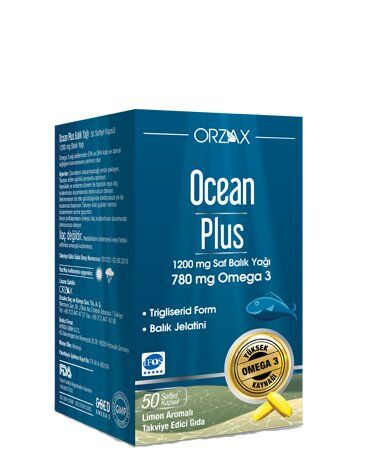 Ocean Plus Saf Balık Yağı 1200 mg 50 Kapsül