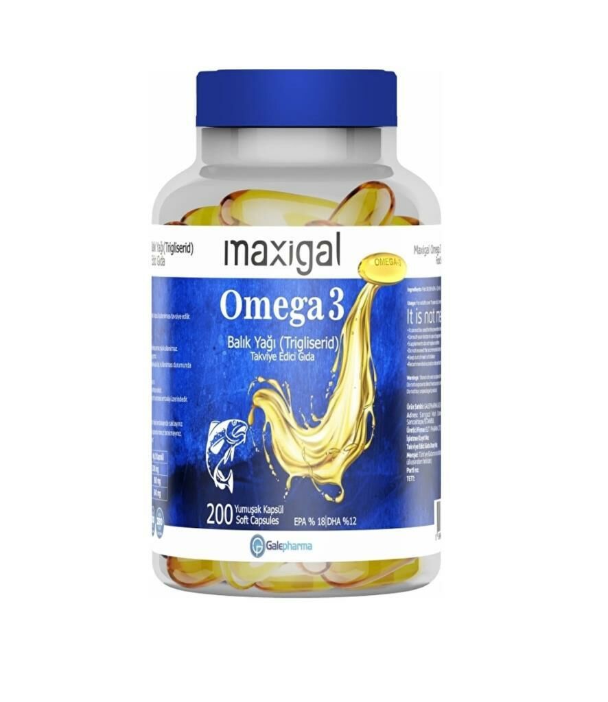 Maxigal Omega-3 200 Yumuşak Kapsül