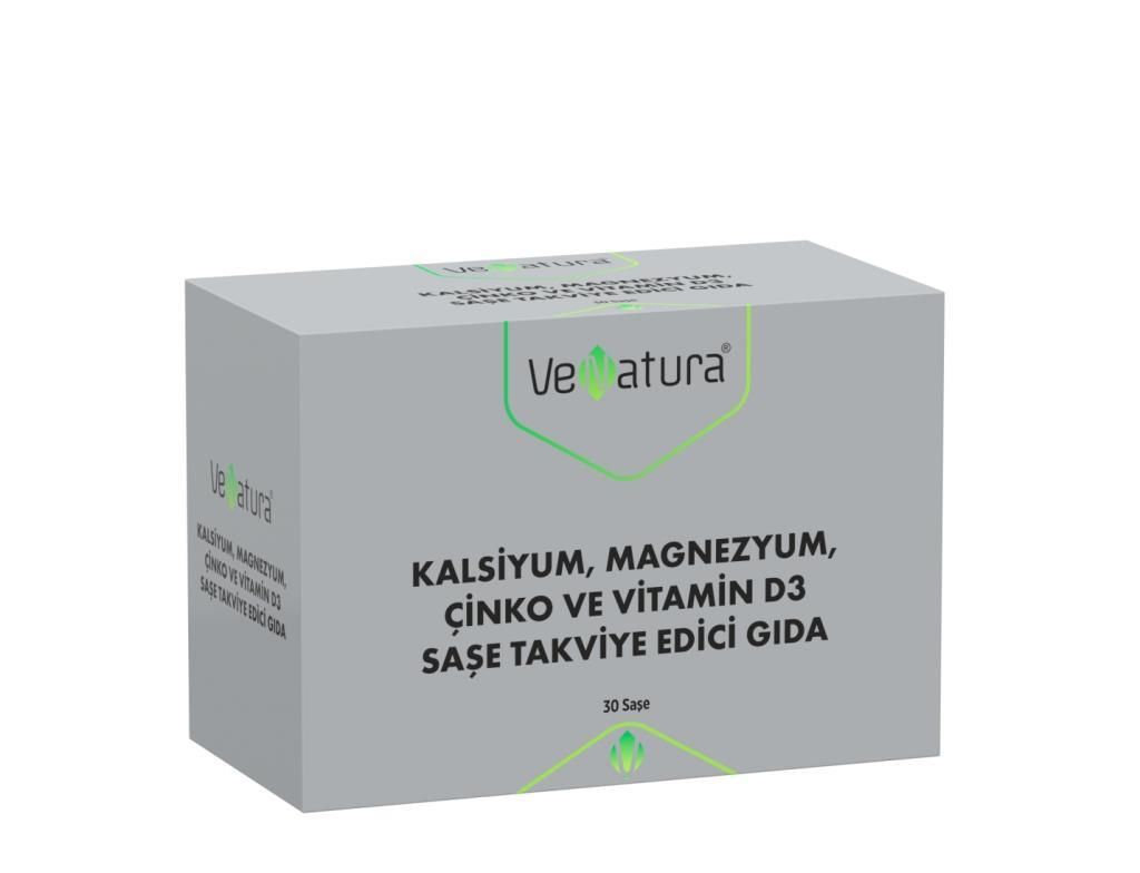 Venatura Kalsiyum, Magnezyum, Çinko ve Vitamin D3 30 Saşe