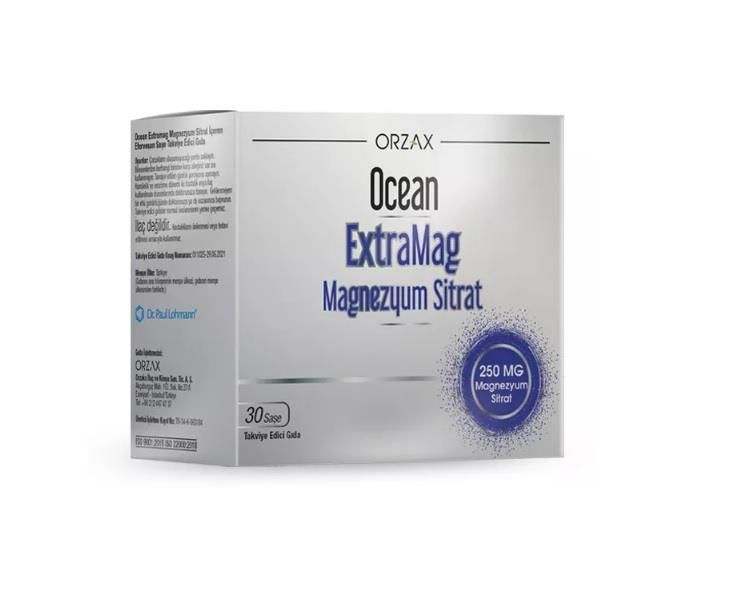 Ocean ExtraMag Magnezyum Sitrat 30 Efervesan Saşe