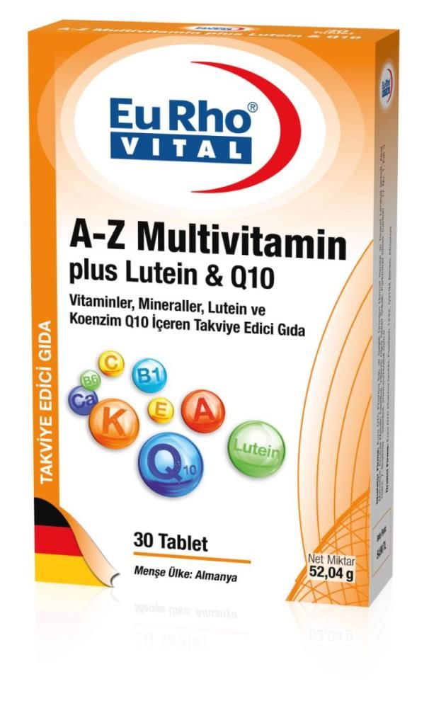 Eurho Vital A-Z Multivitamin Plus Lutein Q10 30 Tablet