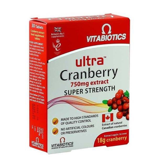 Vitabiotics Ultra Cranberry 750 mg 30 Tablet