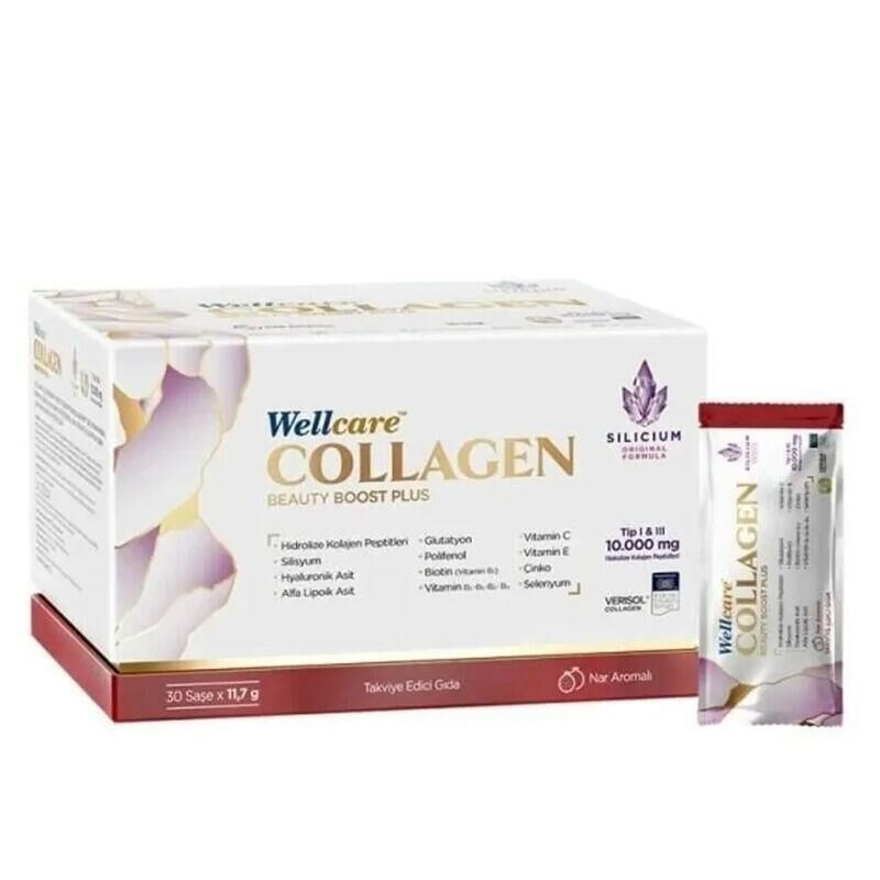 Wellcare Collagen Beauty Boost Plus 10000 mg Nar Aromalı 30 Saşe