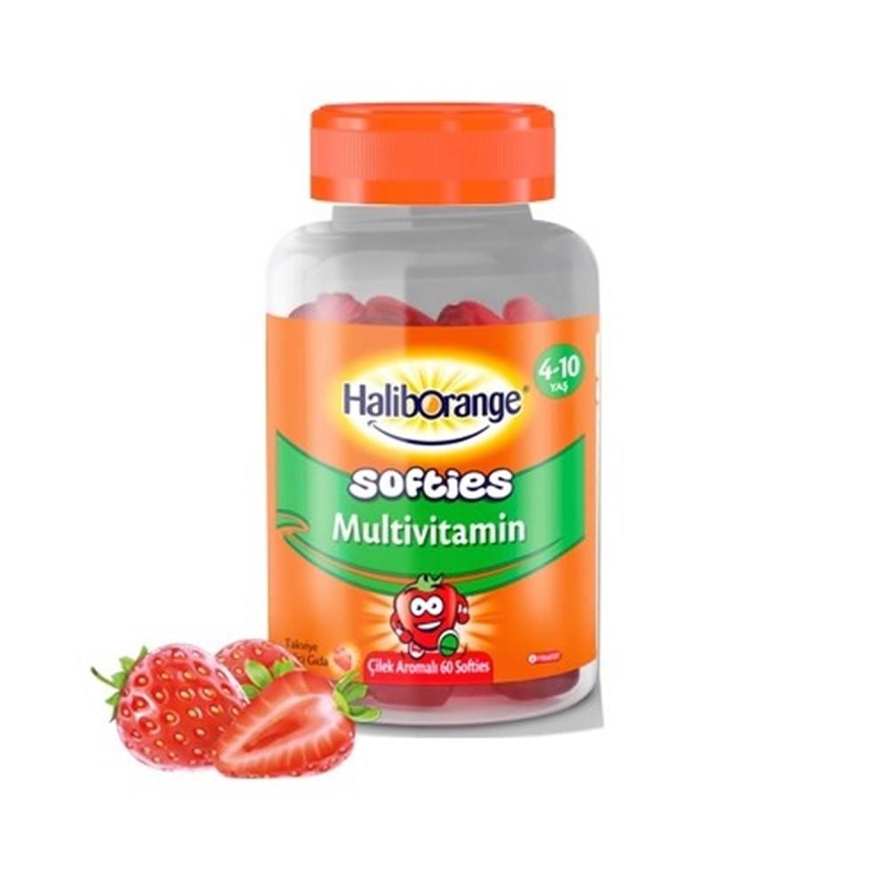 Haliborange Softies Multivitamin Çilek Aromalı 60 Çiğnenebilir Tablet