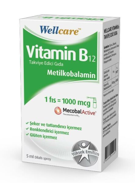 Wellcare Vitamin B12 Sprey 5 ml