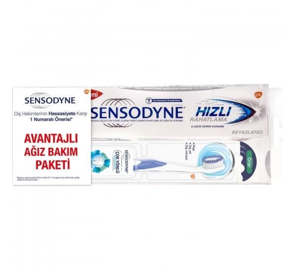 Sensodyne Hızlı Rahatlama 75ml + Çok Yönlü Koruma Diş Fırçası