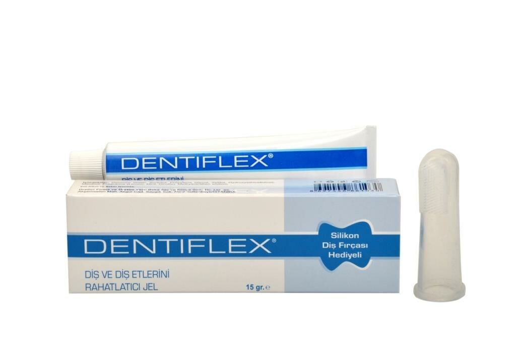 Dentiflex Diş Etlerini Rahatlatıcı Jel 15gr - Silikon Diş Fırçası Hediyeli