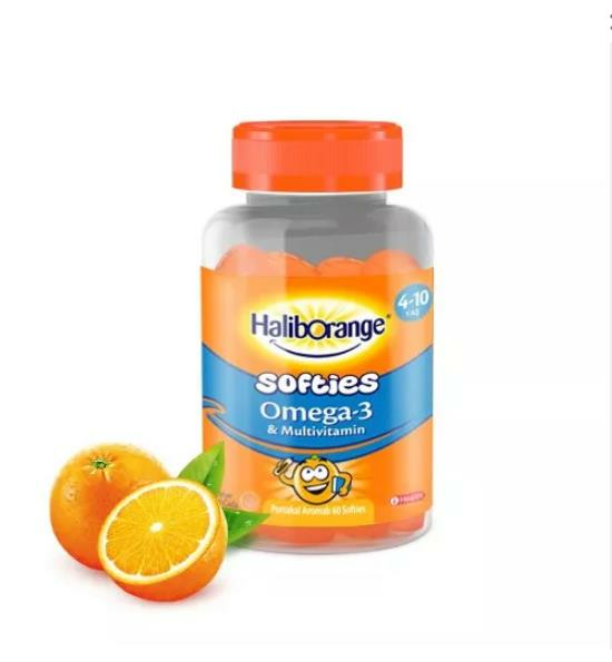 Haliborange Softies Omega-3 + Multivitamin Portakal Aromalı 60 Çiğnenebilir Tablet