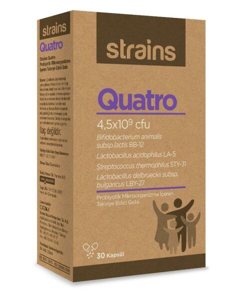 Strains Quatro Probiyotik 30 Kapsül