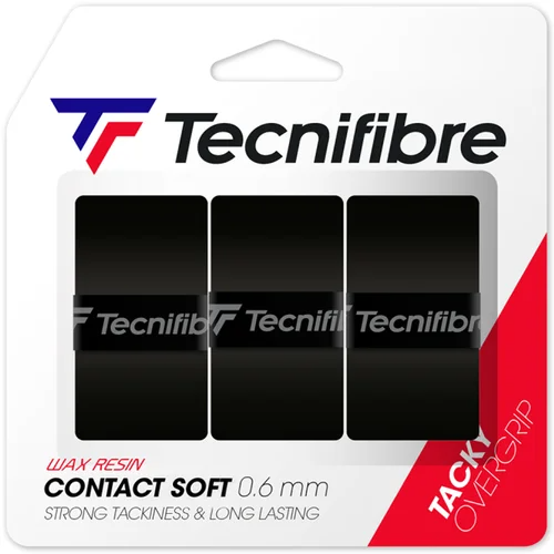 Tecnifibre CONTACT SOFT SİYAH OVERGRIP 3'LÜ PAKET (0,6 mm)