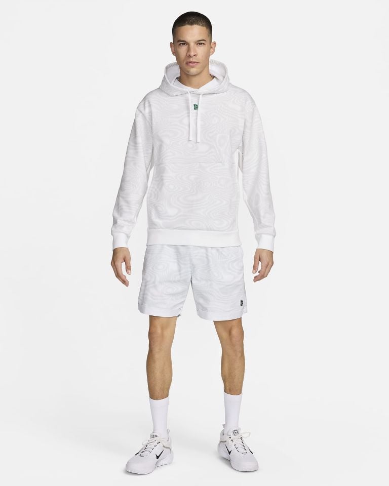 NikeCourt Heritage Dri-FIT Fleece Erkek Kapüşonlu Tenis Üstü