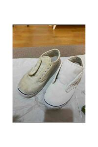 4lü Set Beyaz Deri ve Kumaş Ayakkabı Boyası + Telli Ayakkabı Kalıbı + 2 çift K111-K103 120 cm Bağcık