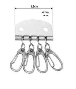 4 Kancalı Anahtarlık Tokası 1 Adet Deri El Aleti