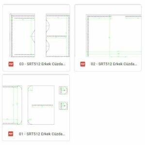 Srt 512 Erkek Cüzdan A4 PDF Şablonu Deri El Aletleri