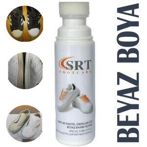 SRTfootcare Spor Beyaz Deri Ve Kumaş Ayakkabı Boyası 75 Ml.