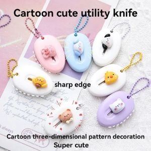 SRTfootcare (1 Adet) Sevimli Emojili Mini Maket Bıçağı