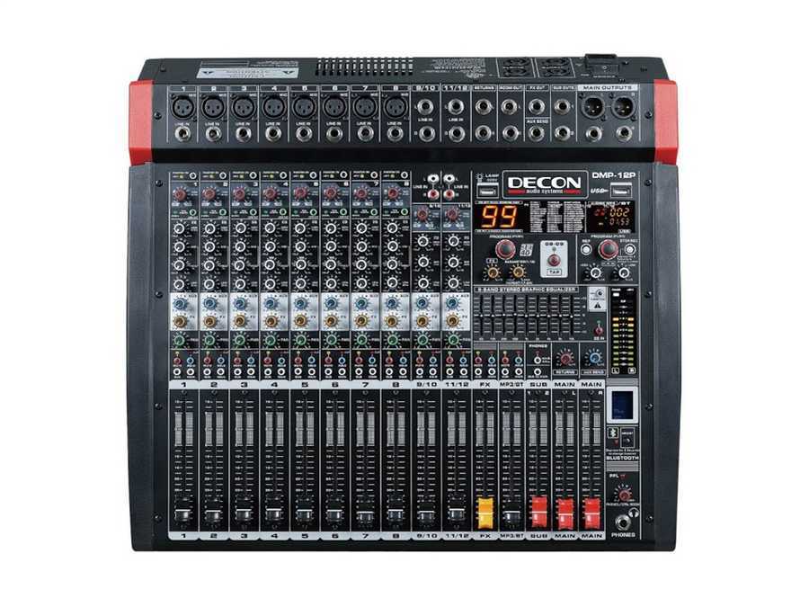 DECON DMP-12P 2x650 Watt 8 Kanal Power Mikser