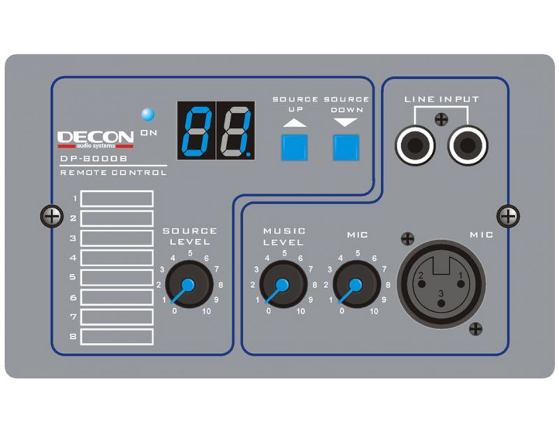 DECON DP-8000A 8 Bölgeli Anons Konsolu