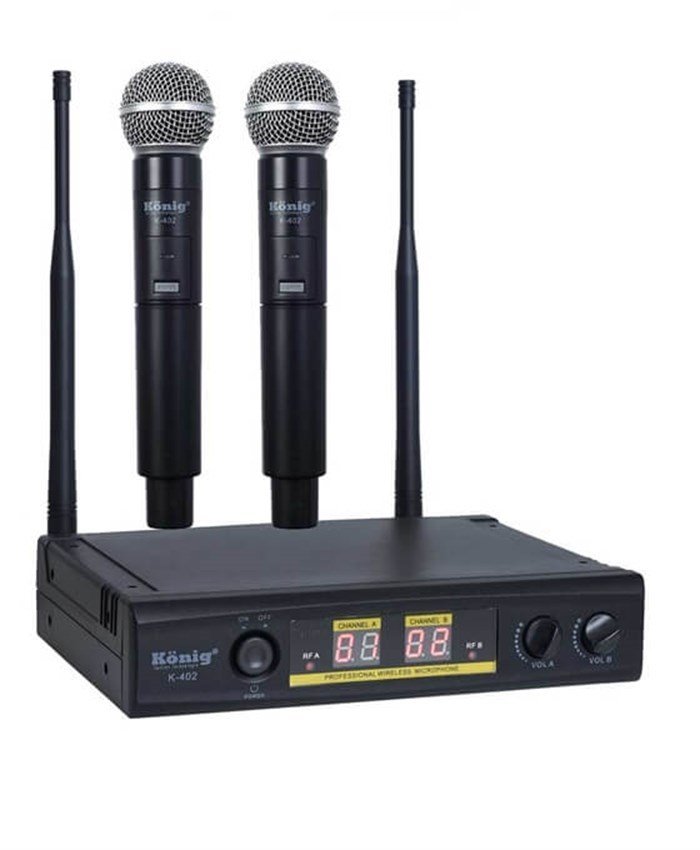 KÖNİG K-402 EL-EL 2 Kanallı Uhf Telsiz Mikrofon