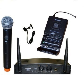 KÖNİG K-312 EL-YAKA 2 Kanallı UHF Telsiz Mikrofon