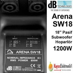 ARENA SW 18 PASİF HOPARLÖR