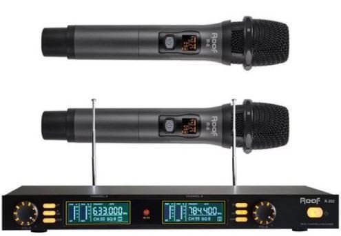 ROOF R-202 E-E İki Kanal UHF Telsiz Mikrofon