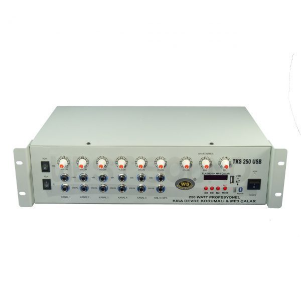 WEST SOUND TKS 250 USB 250 Watt 6 Kanallı Mikserli Amfi
