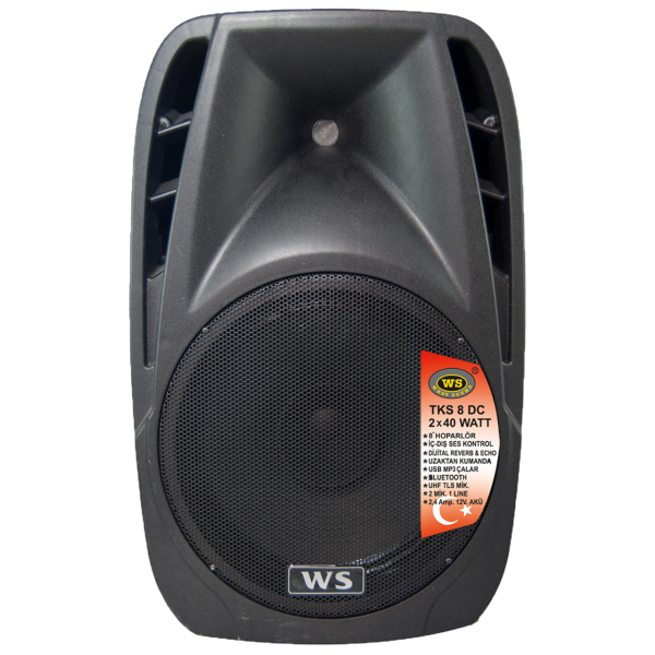WEST SOUND TKS 8 DC 2x40 Watt 1 EL 1 Yaka  Portatif Şarjlı Amfi