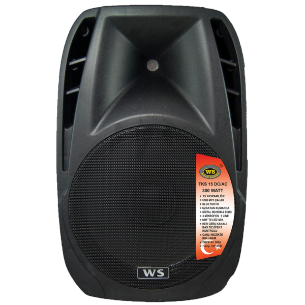 WEST SOUND TKS 15 DC 300 Watt 1 El 1 Yaka Taşınabilir Şarjlı Amfi