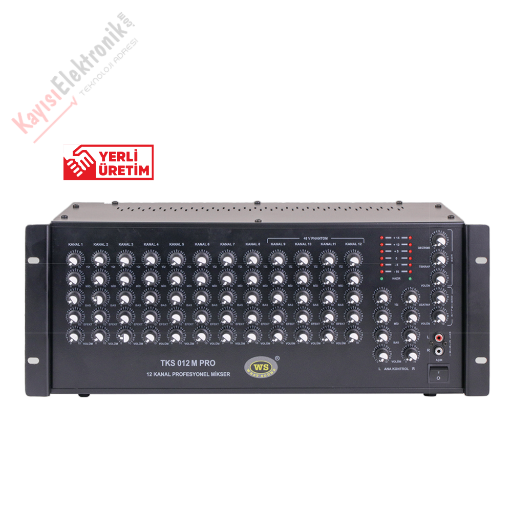 WEST SOUND TKS 012 M PRO 12 Kanallı Deck Mikser