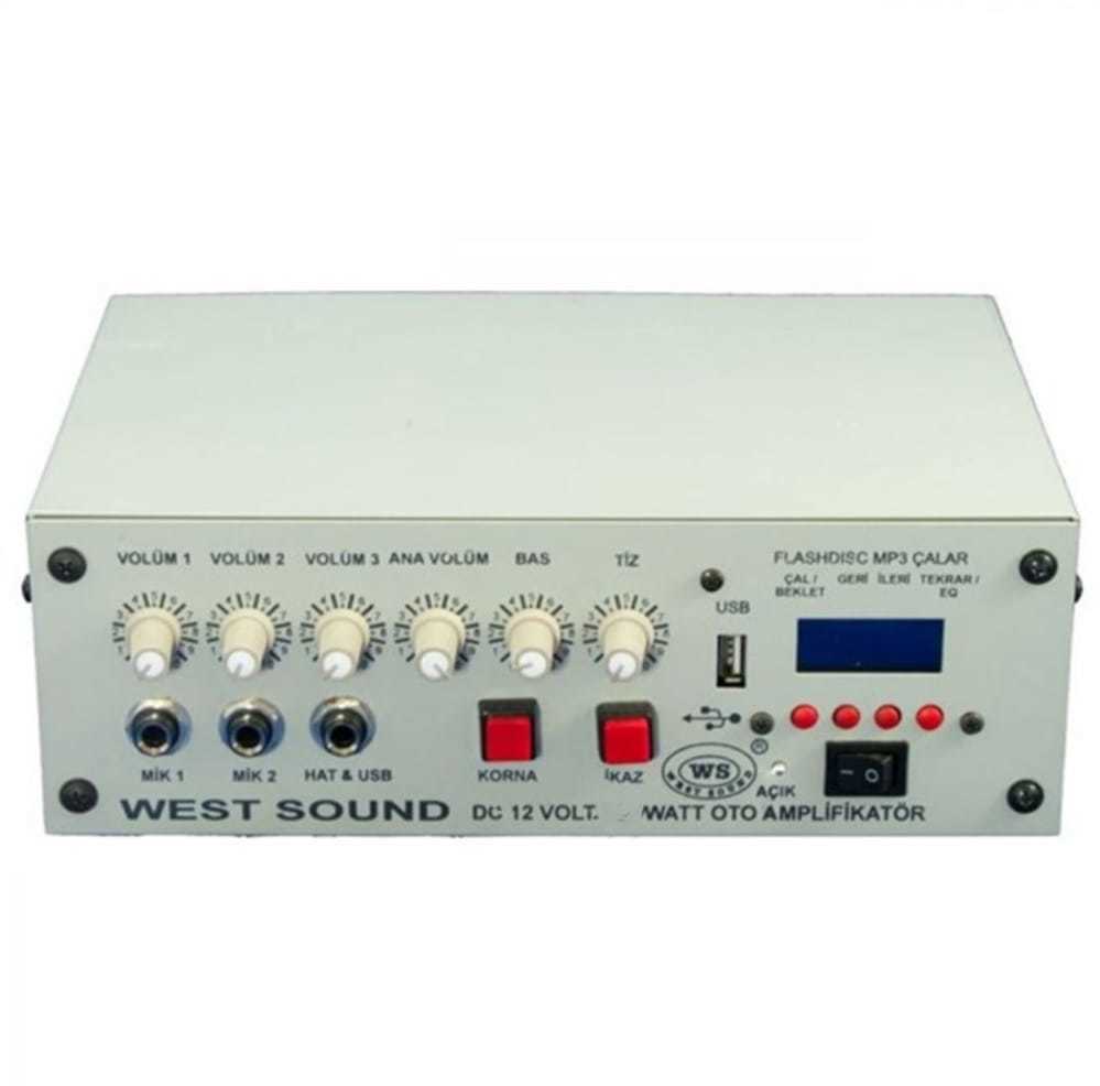 WEST SOUND TKS 150 M USB 12V ARAÇ TİPİ AMPLİFİLİKATÖR