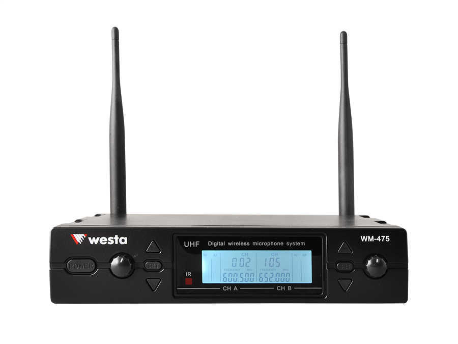 WESTA WM-475 2 Kanal Kablosuz Mikrofon Alıcısı