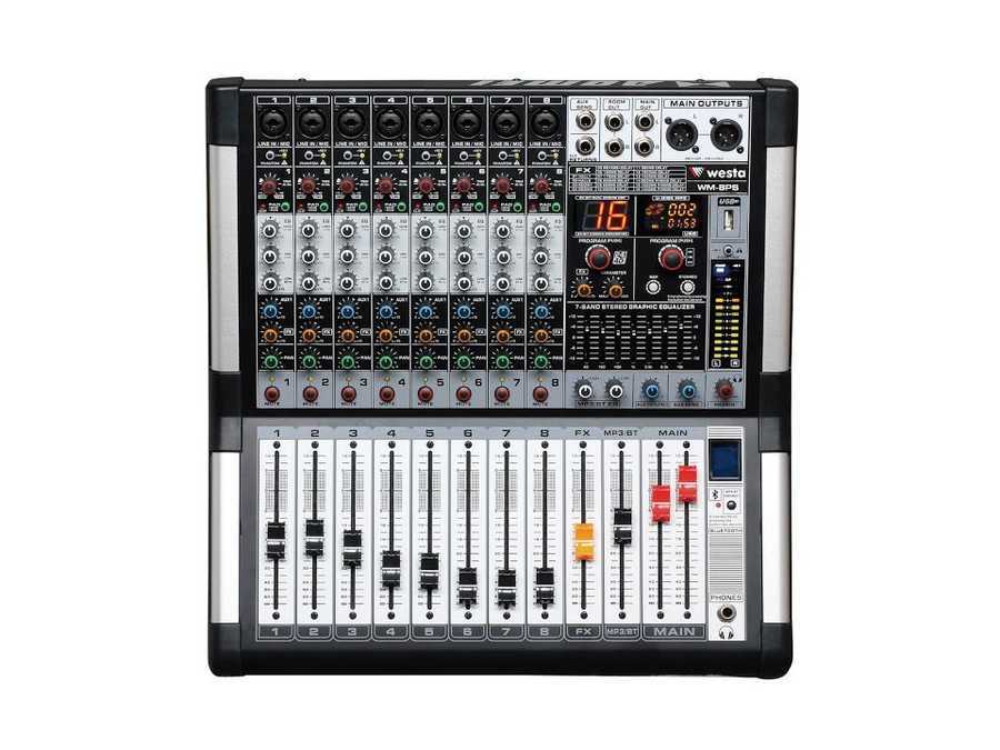 WESTA WM-8PS 8 Kanallı 2x500 Watt Power Mikser