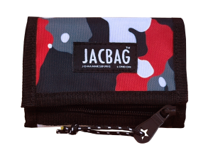 Jacbag Wallet-Cırtlı Cüzdan Wallet-Kırmızı Kamuflaj