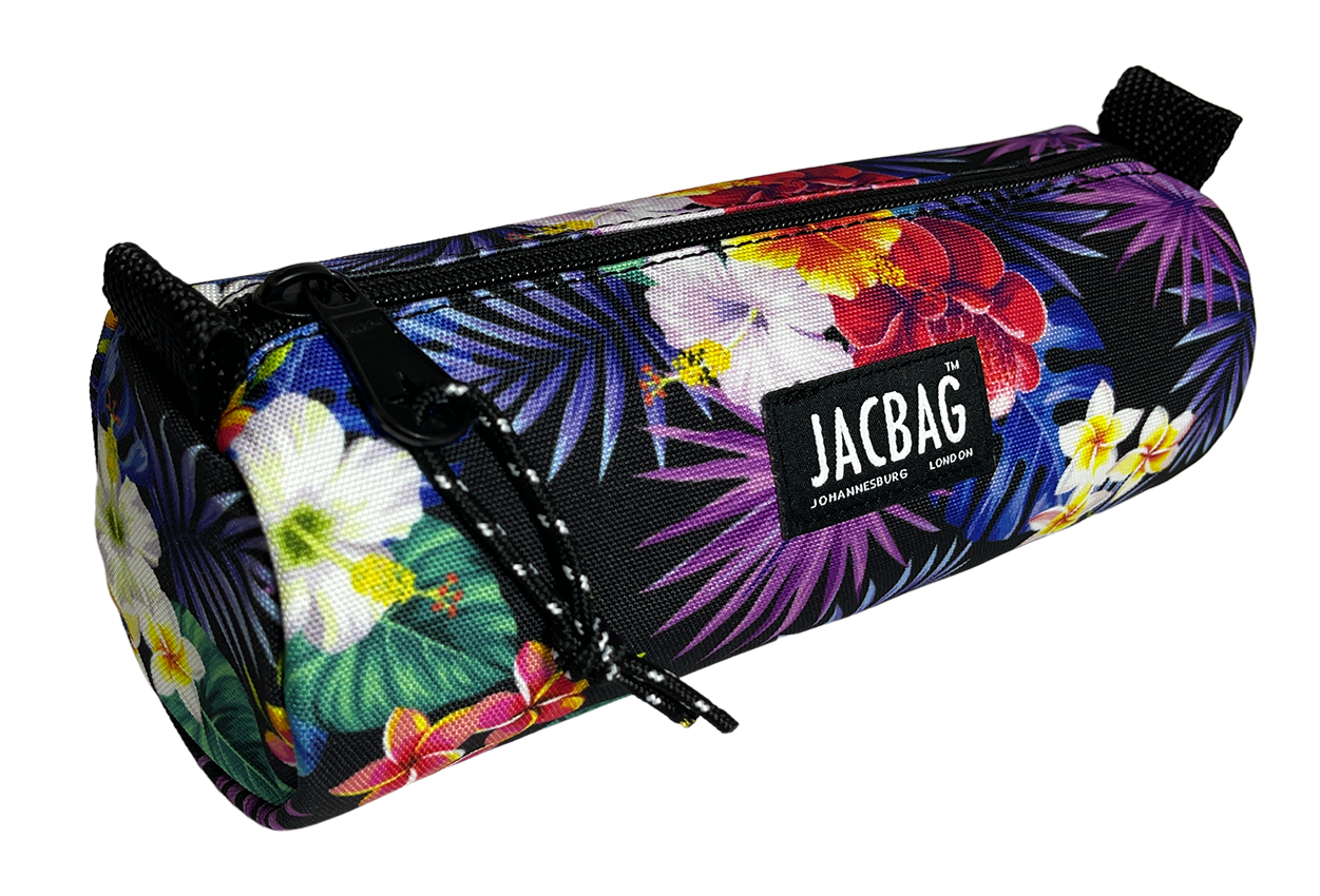 Jacbag Bıg Roll-Silindir Tip Kalem Kutusu Big Roll-Mor Yapraklı