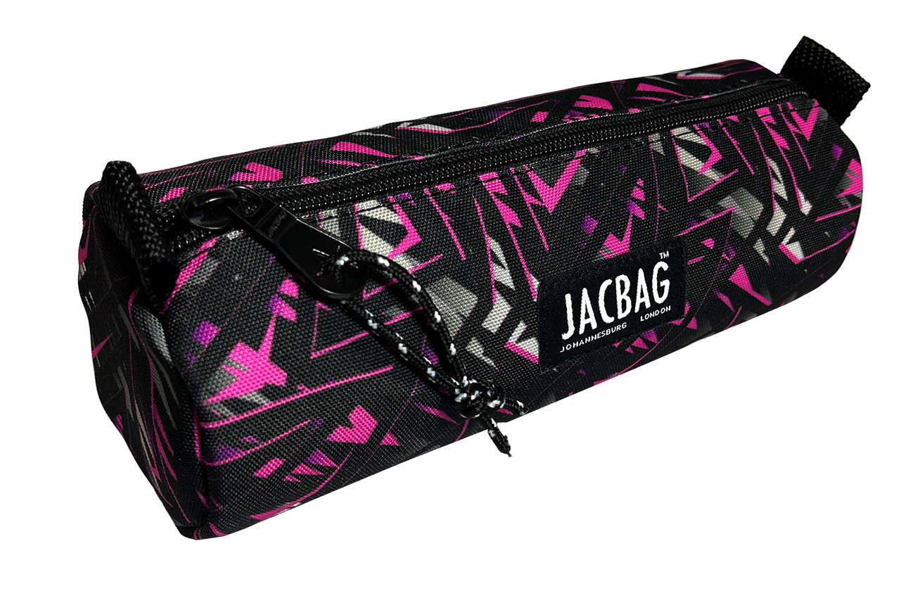 Jacbag Bıg Roll-Silindir Tip Kalem Kutusu Big Roll-Pembe-Geometrik