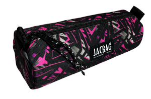 Jacbag Bıg Roll-Silindir Tip Kalem Kutusu Big Roll-Pembe-Geometrik