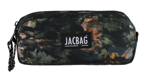 Jacbag Dual Pouch-İki Bölmeli Kalem Kutusu Dual Pouch-Yeşil Yapraklı