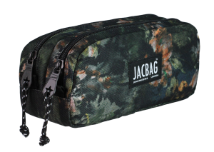Jacbag Dual Pouch-İki Bölmeli Kalem Kutusu Dual Pouch-Yeşil Yapraklı