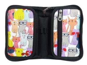 Jacbag Cover -Sert Kapaklı Lastikli Kalem Kutusu Cover-Sarı Kedi