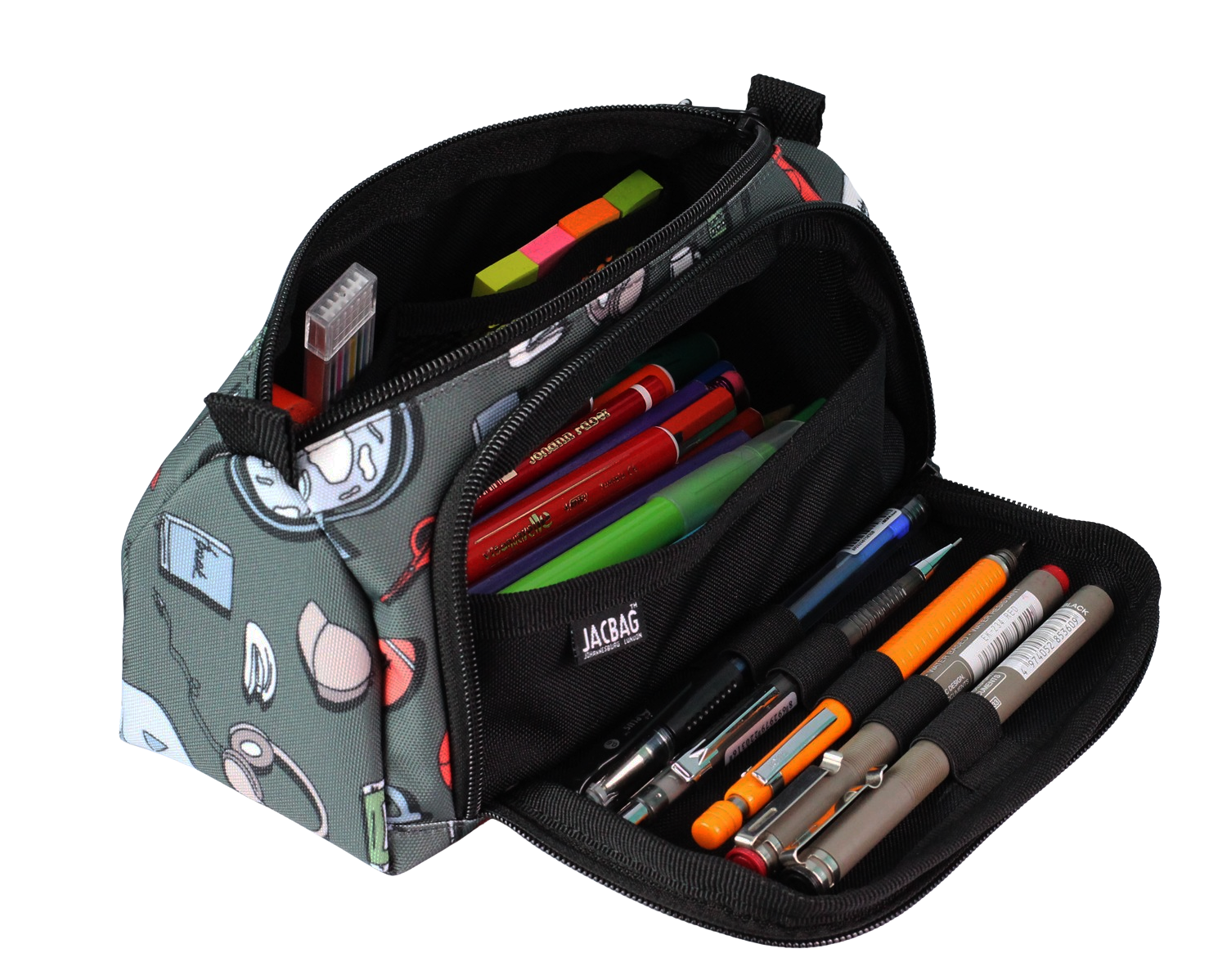 Jacbag Prime XL-Lastik Ayraçlı İki Bölmeli Kalem Kutusu