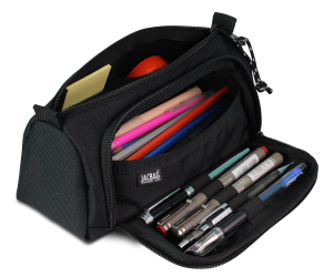 Jacbag Prime XL-Lastik Ayraçlı İki Bölmeli Kalem Kutusu Prime XL-Siyah