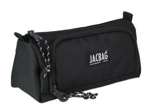 Jacbag Prime XL-Lastik Ayraçlı İki Bölmeli Kalem Kutusu Prime XL-Siyah